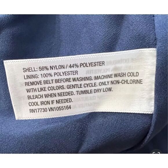 TEVOLIO Blue Sleeveless Sheath Dress Size 10 Ruffle Pleated Hem Casual Zip-Up - Picture 7 of 9